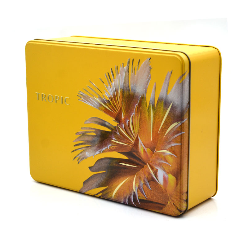 yellow tin box