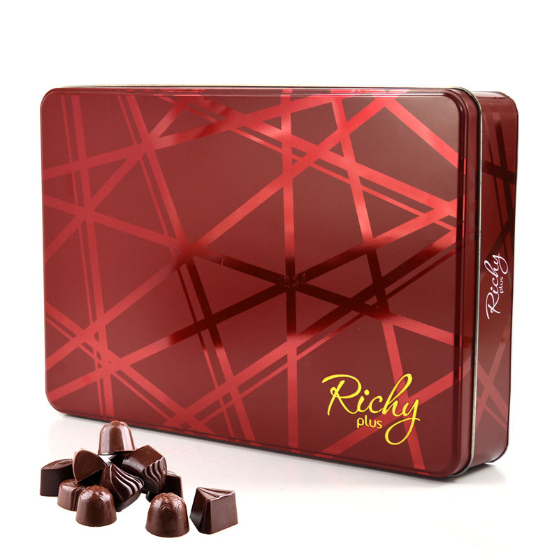 Amilia rectangular chocolate tin box