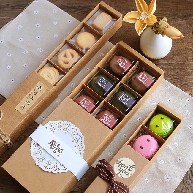 Printed paper chocolate biscuit box