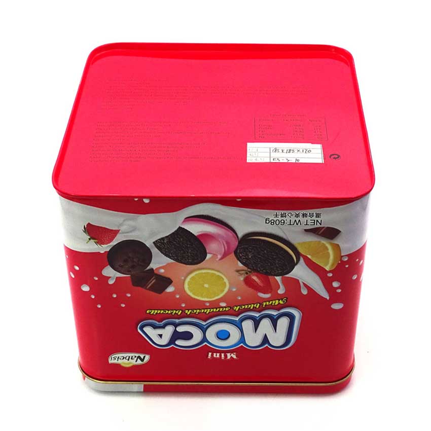 Promotional biscuit tin box packaging