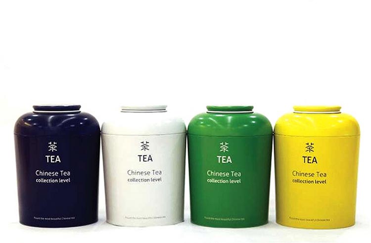 Pure color tea tin can series