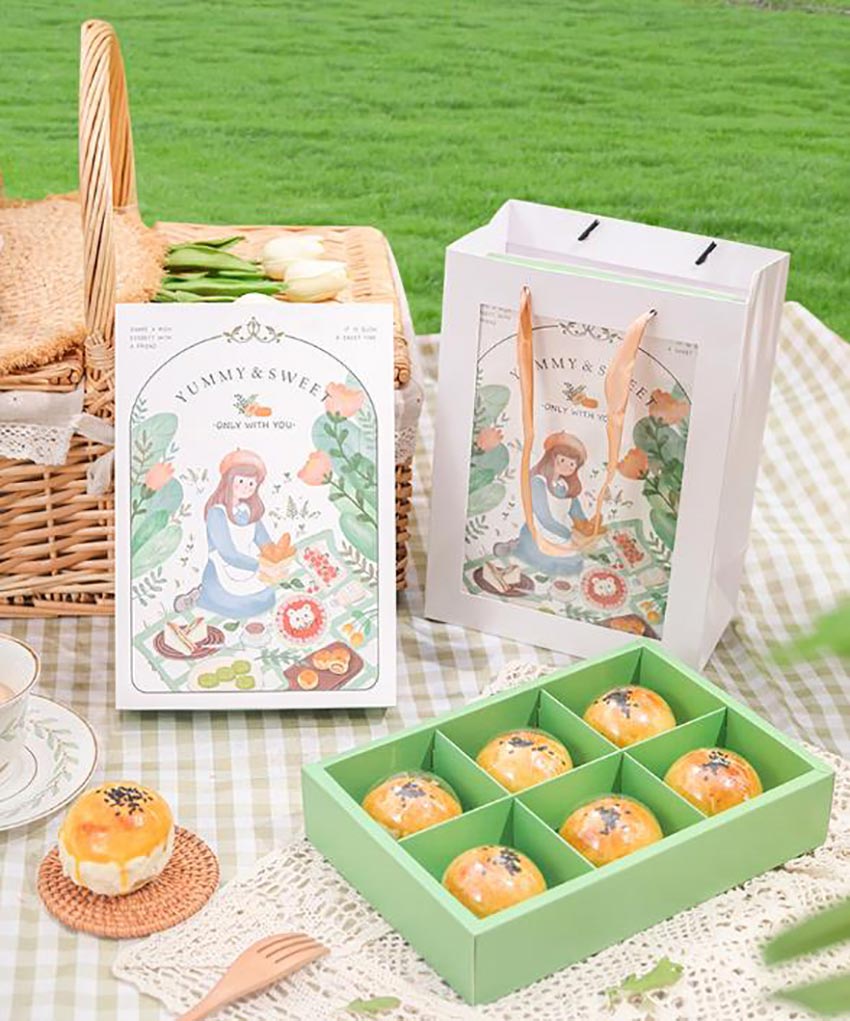 Paper biscuit box packaging set