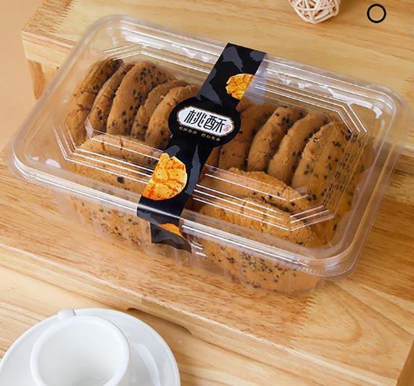 Plastic biscuit box packaging