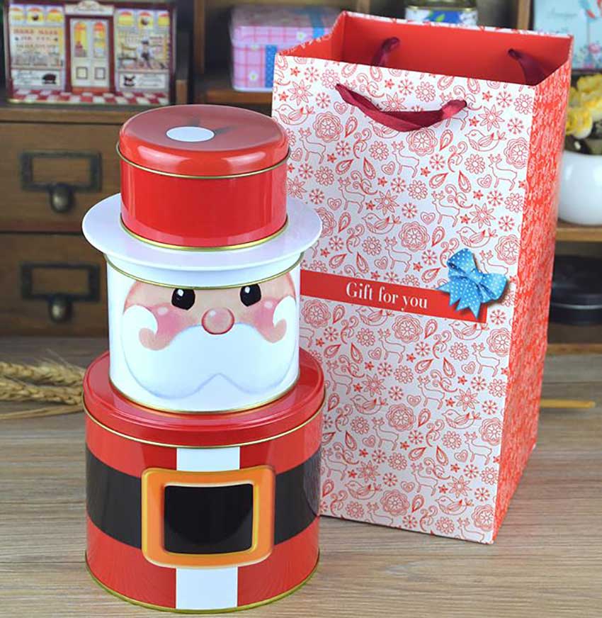 Christmas gift biscuit tin packaging