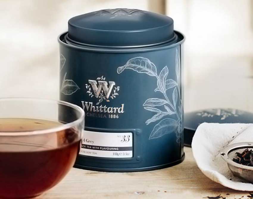 English tea tin can
