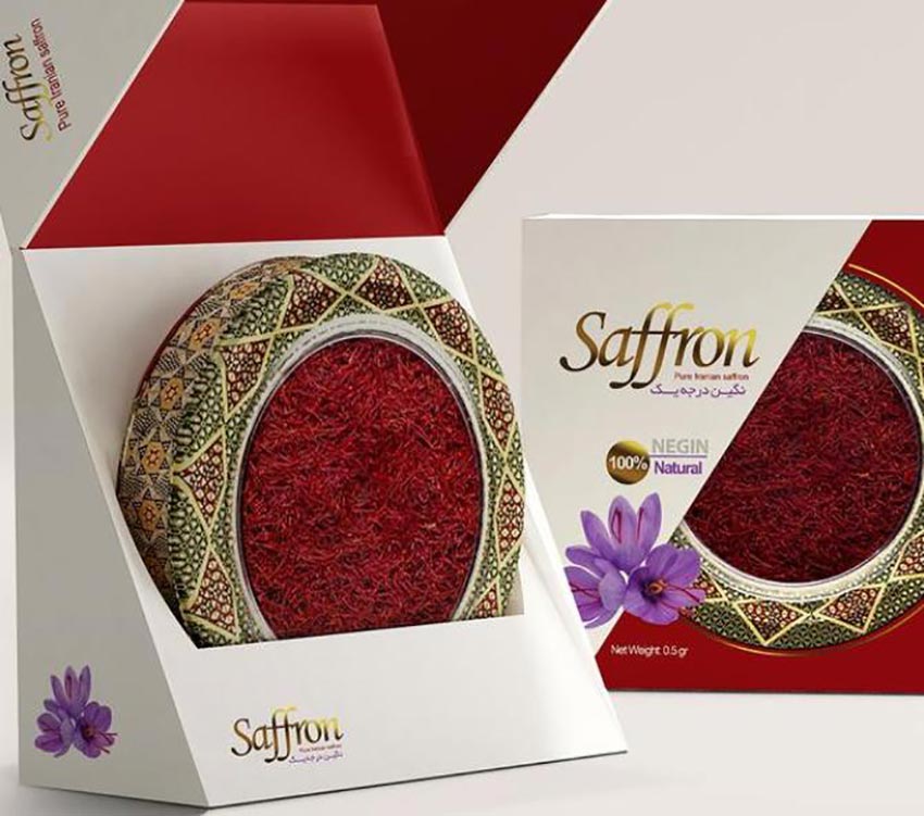 Saffron packaging set