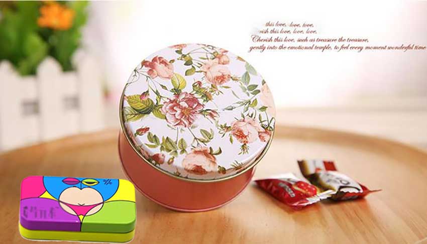Round candy packaging tin box
