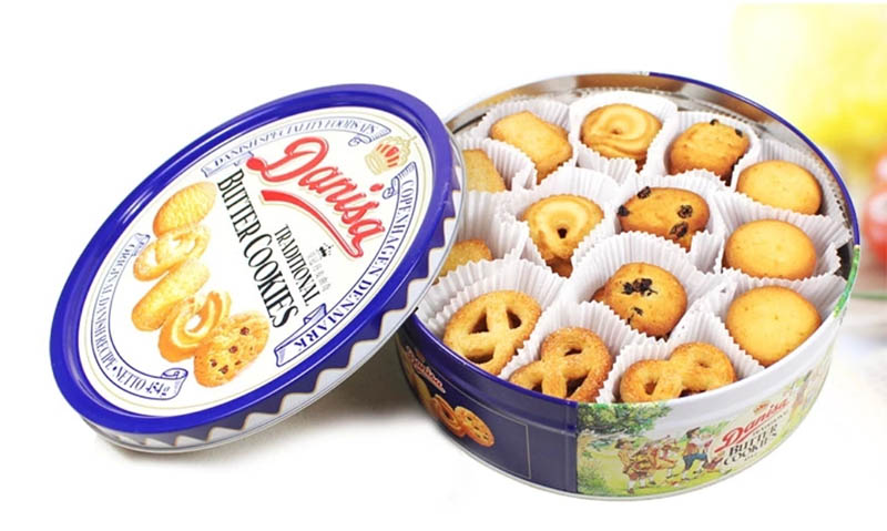 Printed Danish Cookie Tin Box