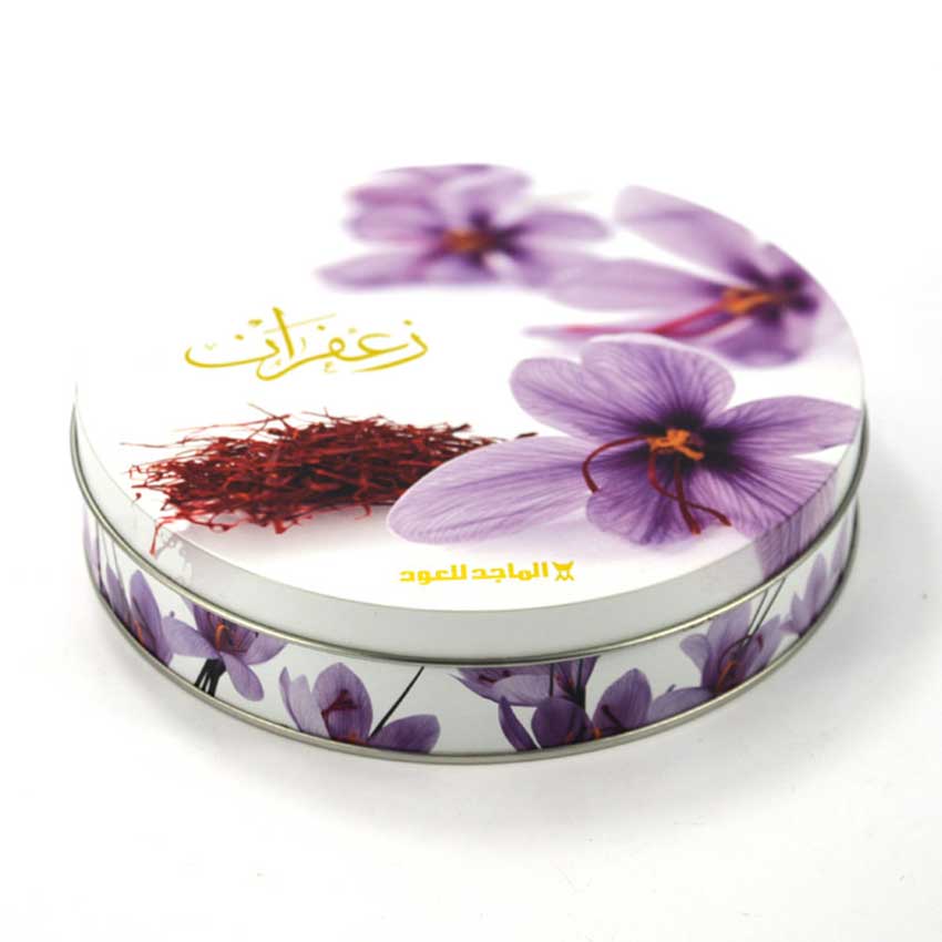 Saffron tin box packaging