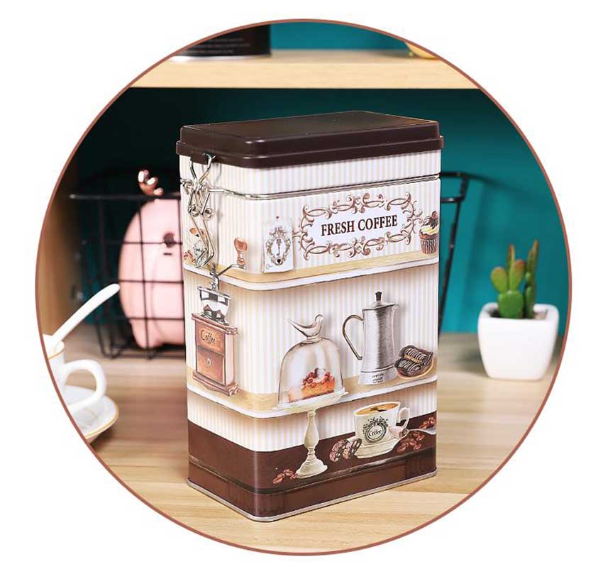 Window coffee tin box packaging