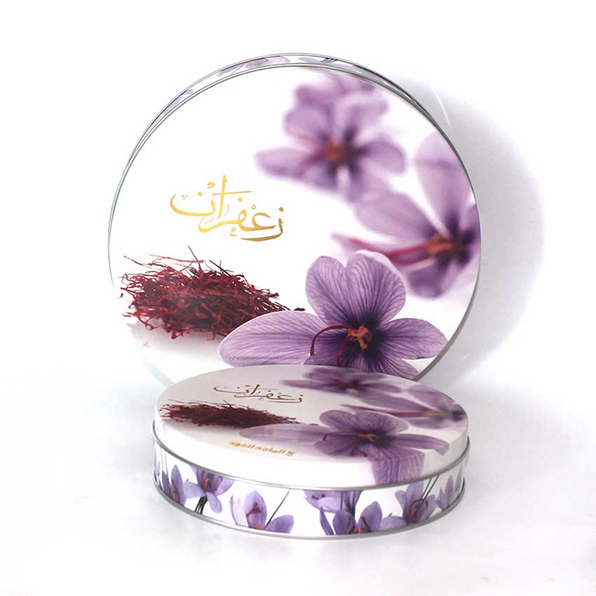 Saffron tin box