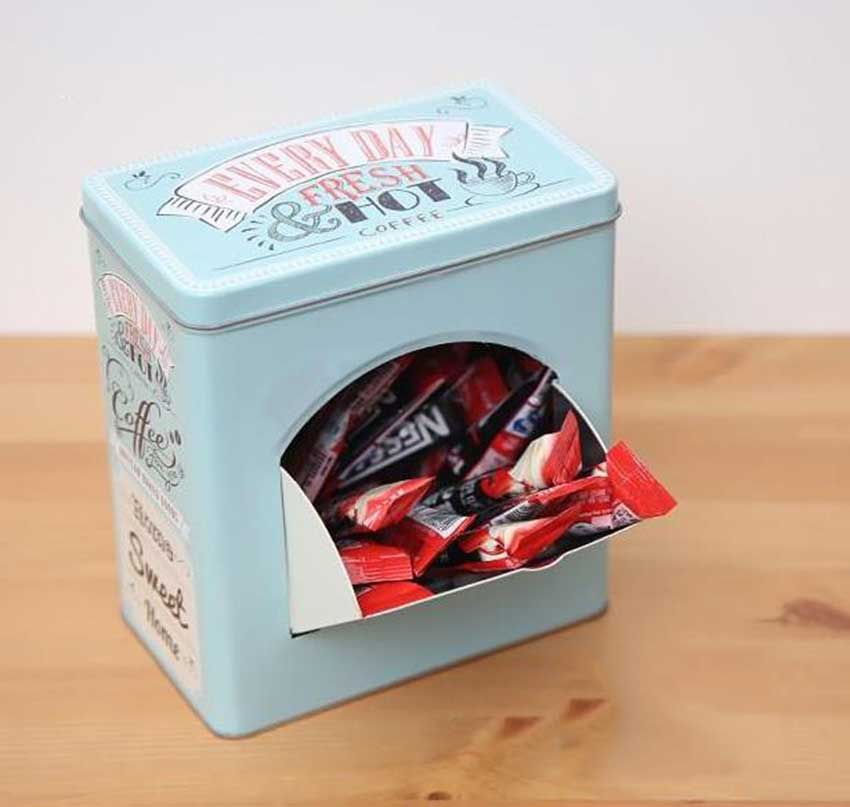 Window coffee tin box packaging