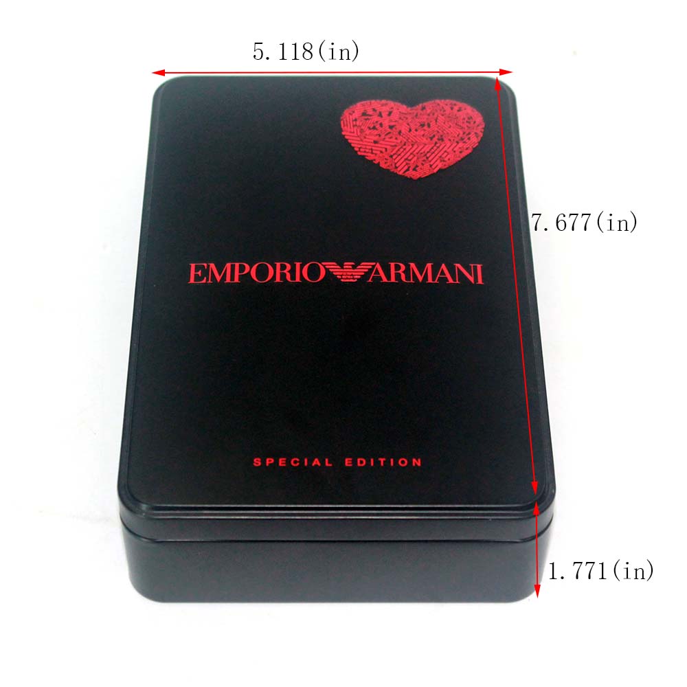 Customized rectangular cosmetic tin box size