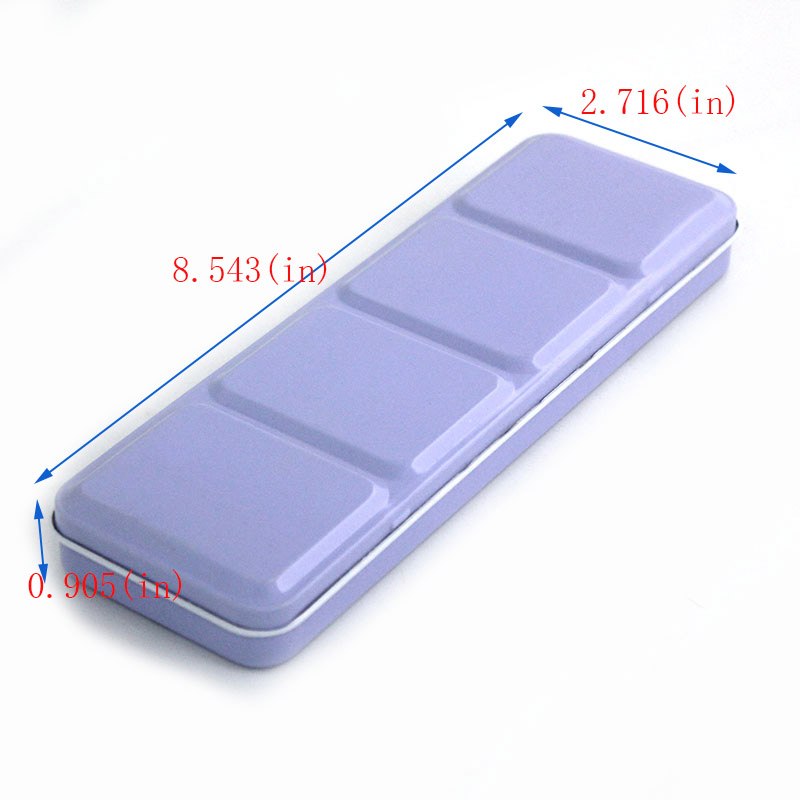 Portable 36-color palette tin box size