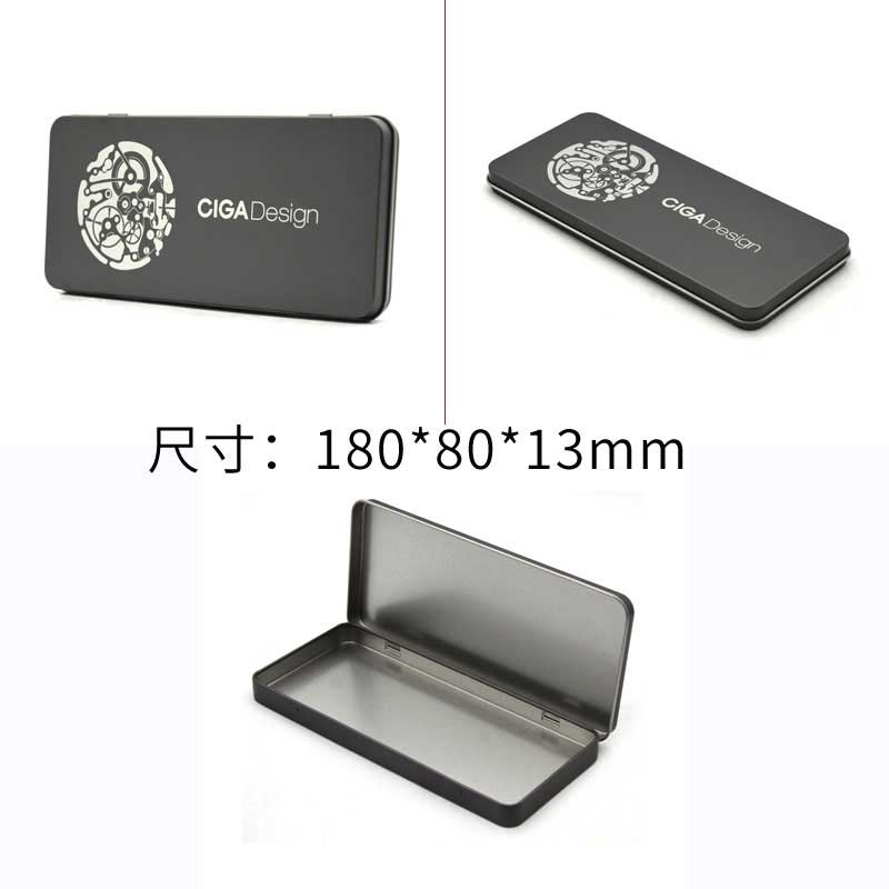 Hinge lid storage tin box size