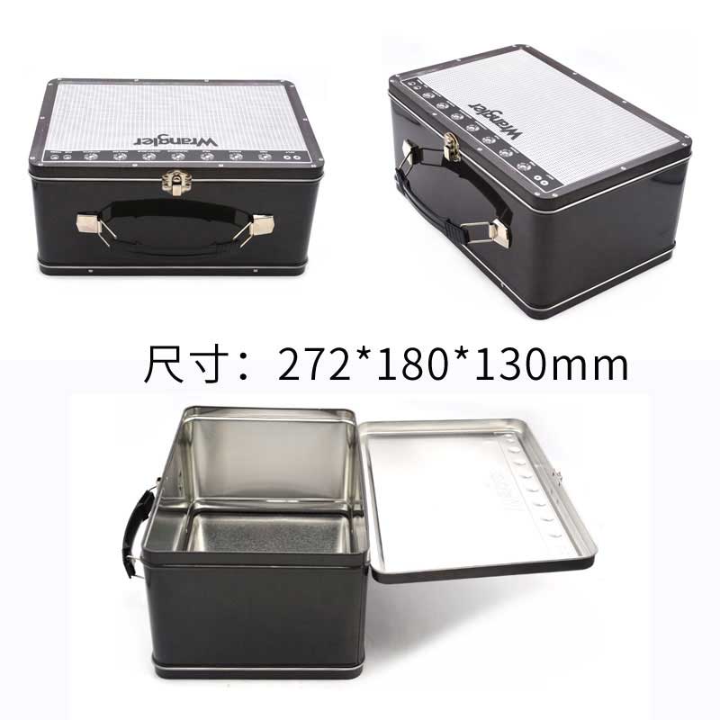 Radio shape metal storage box size