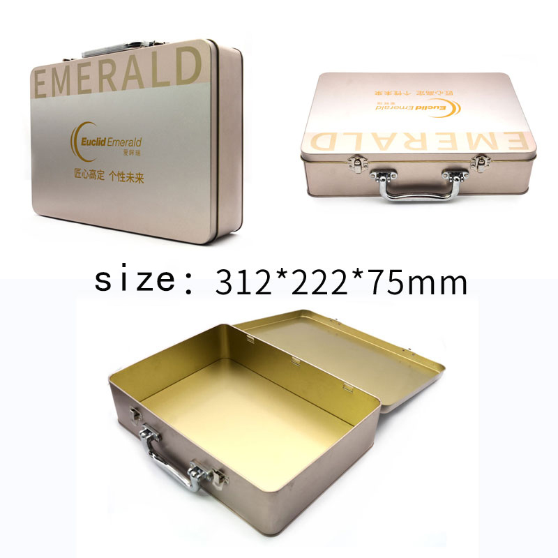 Tin box size with handle
