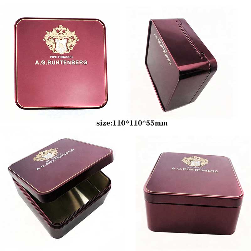 Wholesale Custom Hinged Lid Small Tin Box Storage Box